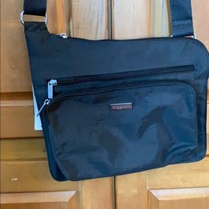 Baggallini asymmetric crossbody bag/ charcoal grey